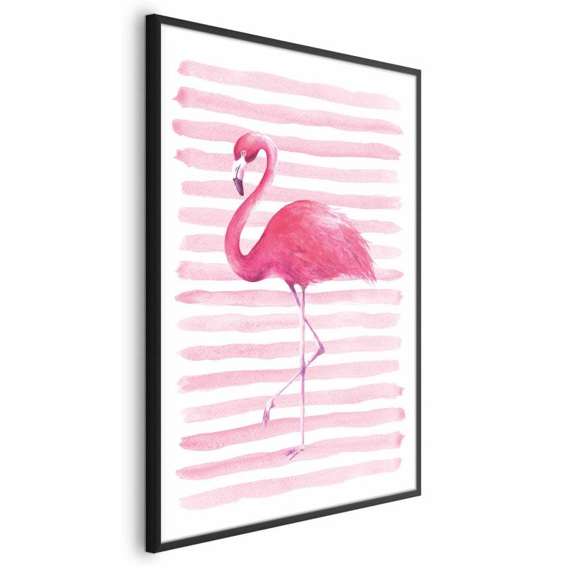Plakat Artgeist Flaming i paski 21x30 cm z ramą czarną 1 szt