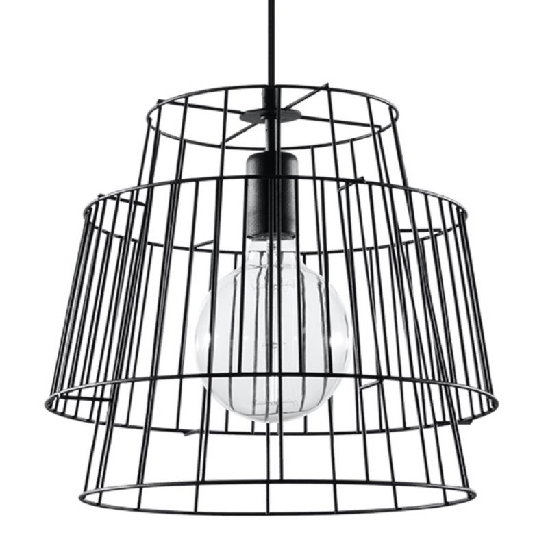 Lampa wisząca Sollux Lighting GATE czarny 1 szt.