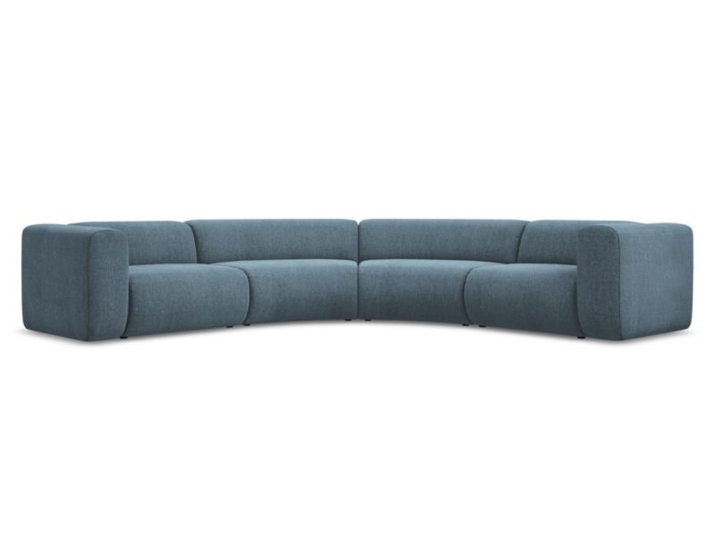 Narożnik uniwersalny Makamii Ekahi z tkaniny szenilowej 318x318 cm jeans 1 szt.