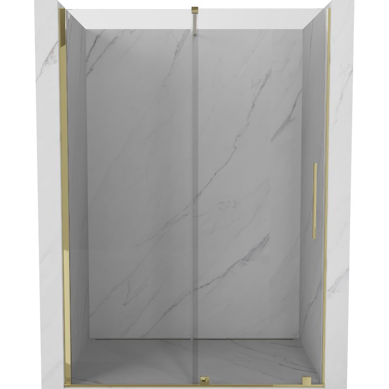 Drzwi prysznicowe rozsuwane Mexen Velar transparent złote 150x200 cm 1 szt.