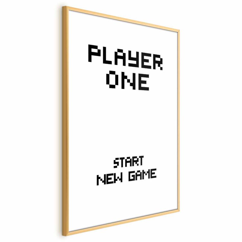 Plakat Artgeist New game 29,7x42 cm z ramą złotą 1 szt