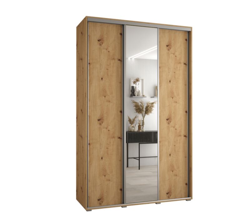 Szafa przesuwna Abiks DAVOS 3 wysoka szer.150cm gł.60cm artisan/artisan/srebrny 1szt.
