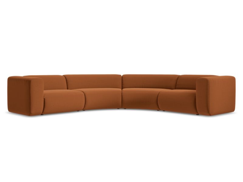 Narożnik uniwersalny Makamii Ekahi z weluru 318x318 cm terakota 1 szt.