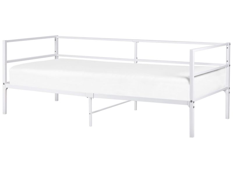 Łóżko Battut 90 x 200 cm Metal Biały 1 szt.