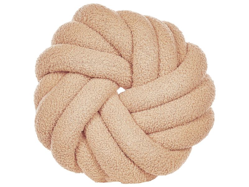 Poduszka dekoracyjna Akola Boucle 31 x 31 cm Jednolity Piaskowy 1 szt.