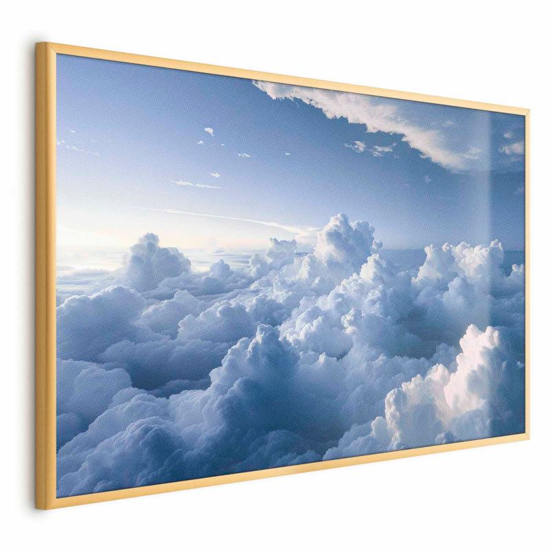 Plakat Artgeist Podniebne pejzaże 90x60 cm z ramą złotą 1 szt