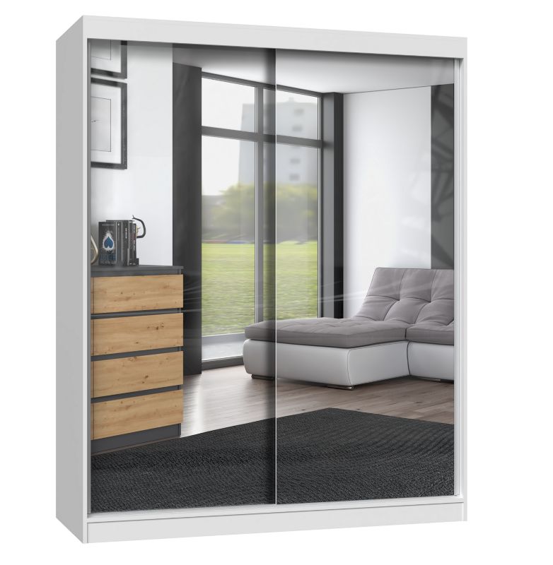 Szafa Przesuwna Topeshop Iga 160 cm Drzwi 2 Lustra Biel 61x160x200 cm 1 szt.