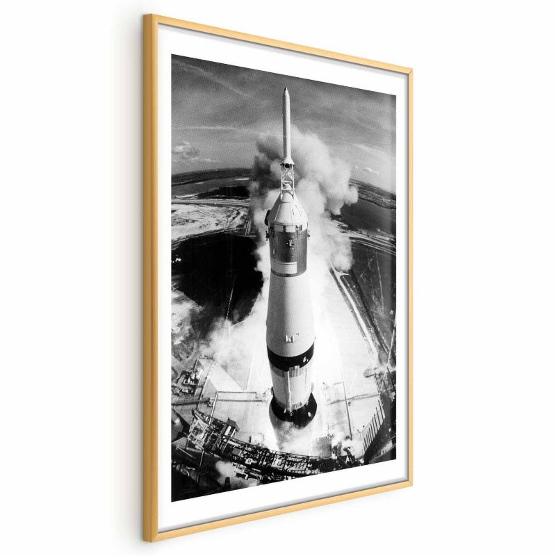 Plakat Artgeist Kosmiczna prędkość 21x30 cm z ramą złotą 1 szt
