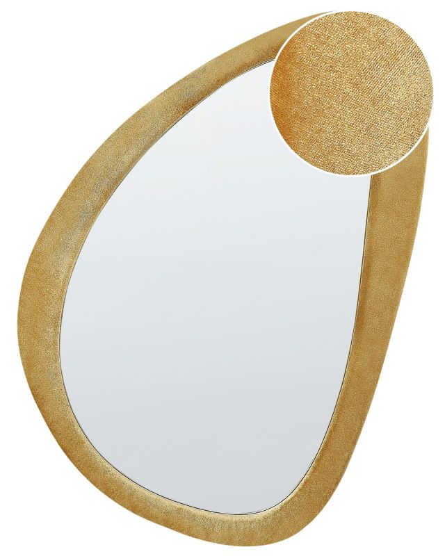 Lustro ścienne Venas 61 cm 91 cm Welur Musztardowy 1 szt.