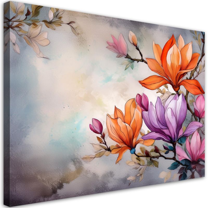 Obraz do salonu sypialni Feeby Magnolia Kwiat Abstrakcja 60x40 cm 1szt