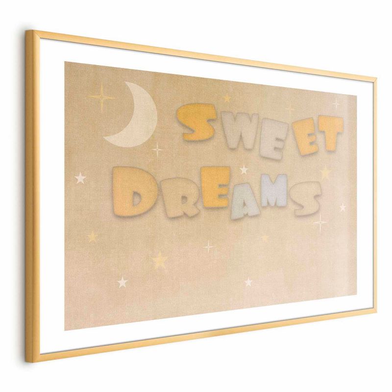 Plakat Artgeist Życzenie 90x60 cm z ramą złotą 1 szt