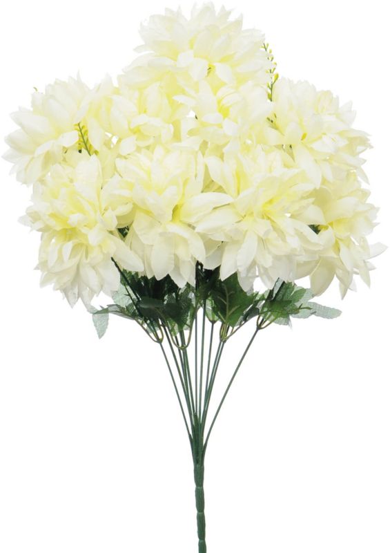 Bukiet sztucznych chryzantem Jumi kremowe 54 cm 11 szt.