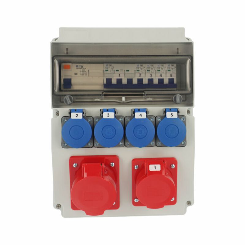 Rozdzielnica Edo wyposażona ASTAT LC 684 12 modułów, IP65, 16/5, 32/5, 4x230V schuko , R4P40A typ A,wyłączniki LC 1 szt.