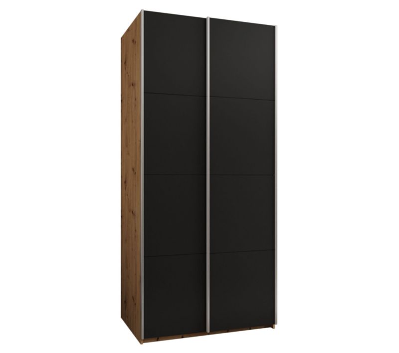 Szafa przesuwna Abiks LUX wysoka szer.120cm artisan/czarny/srebrny 1szt.