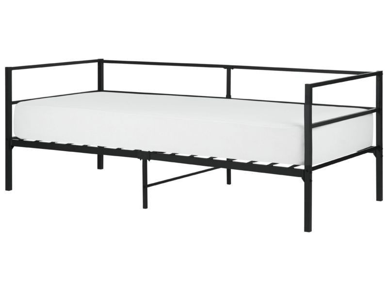 Łóżko Battut 90 x 200 cm Metal Czarny 1 szt.