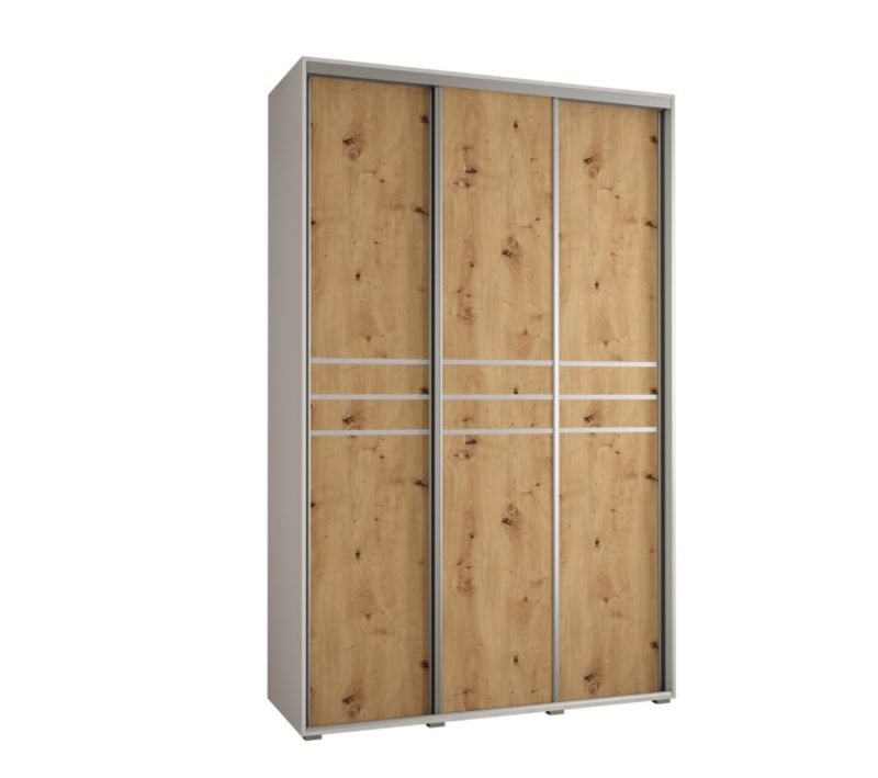 Szafa przesuwna Abiks DAVOS 10 wysoka szer.150cm biały/artisan/srebrny 1szt.
