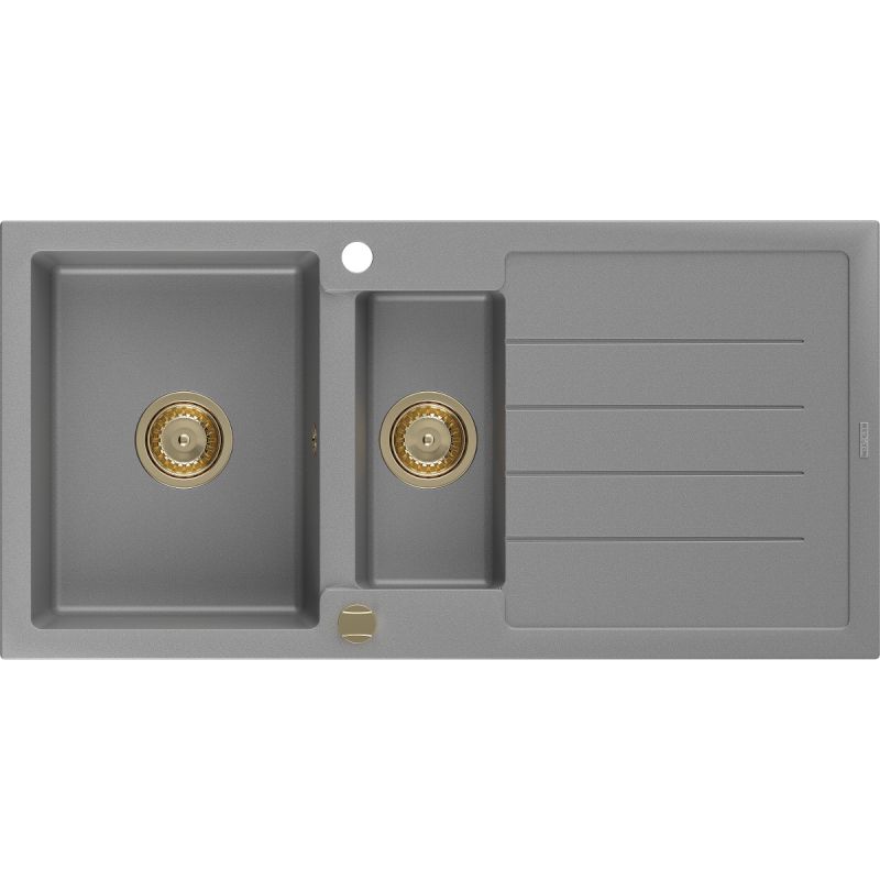 Zlewozmywak wpuszczany Mexen Andres 1,5-komorowy szary 1000x500 mm 6515101510-71-G