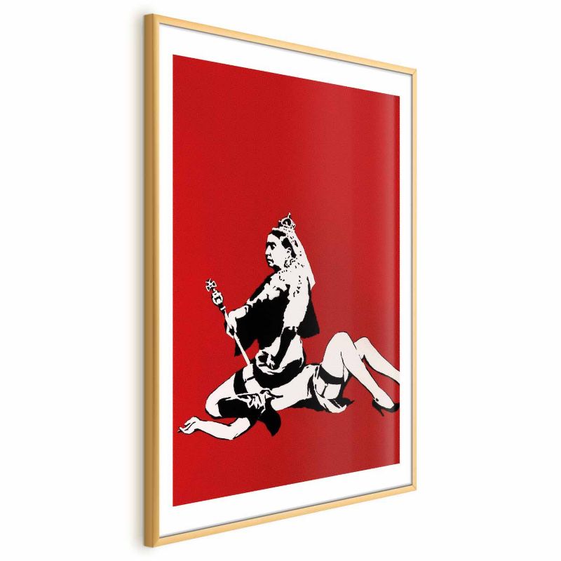 Plakat Artgeist Banksy: Queen Victoria 21x30 cm z ramą złotą 1 szt