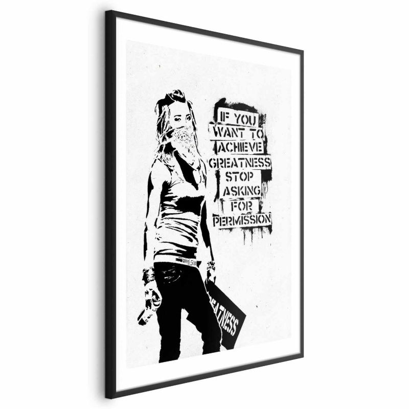 Plakat Artgeist Dziewczyna z graffiti 29,7x42 cm z ramą czarną 1 szt