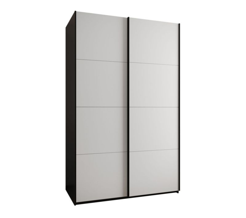 Szafa przesuwna Abiks LUX wysoka szer.160cm czarny/biały/czarny 1szt.