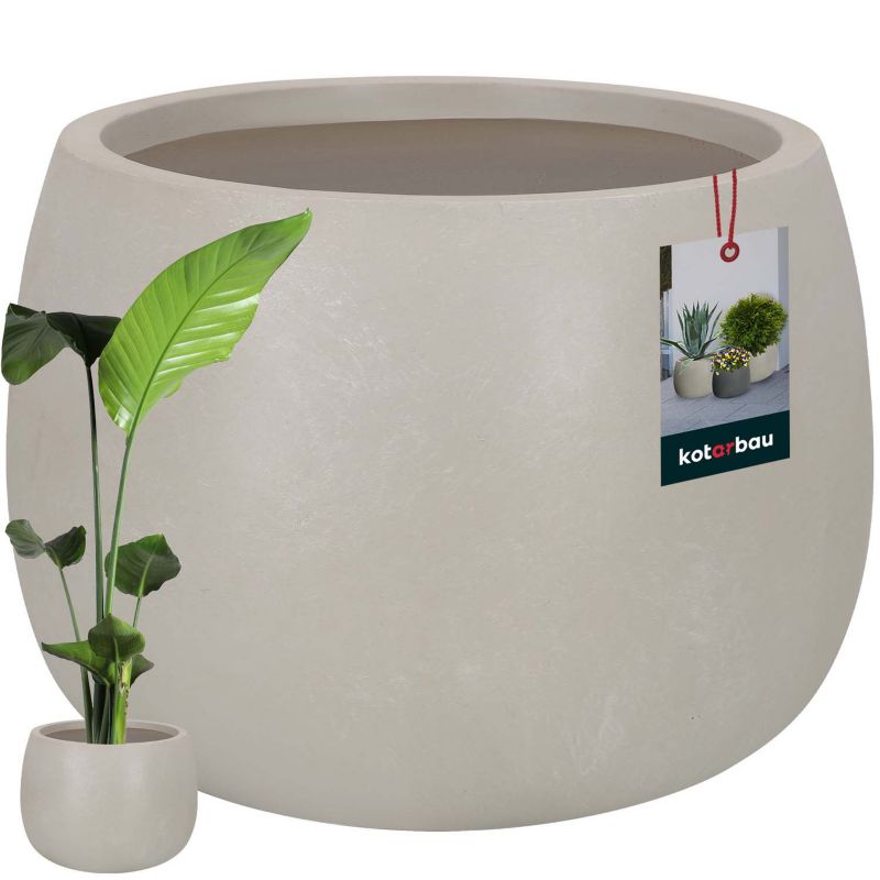 Doniczka włókno ceramiczne KOTARBAU beżowa 47x31 cm 1 szt.