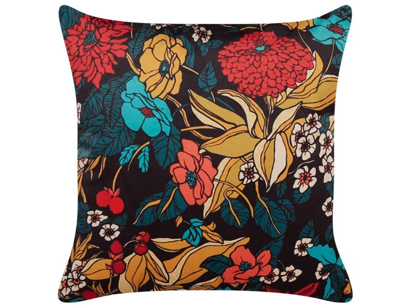 Poduszka dekoracyjna Protea Welur 45 x 45 cm Kwiatowy Kolorowy 1 szt.