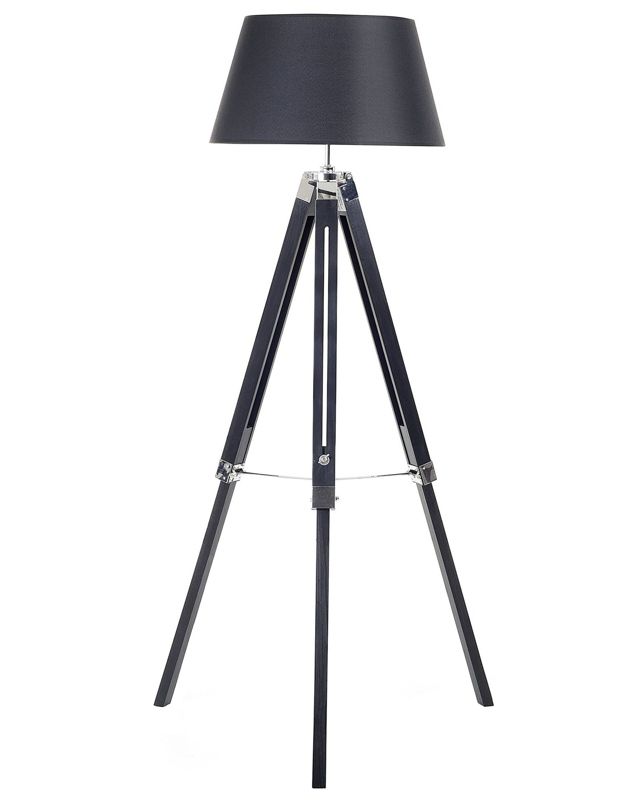 Lampa podłogowa Madeira Drewno Czarny 1 szt.