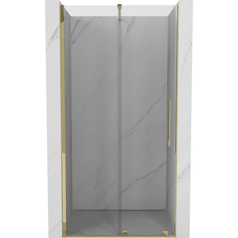 Drzwi prysznicowe rozsuwane Mexen Velar transparent złote 90x200 cm 1 szt.