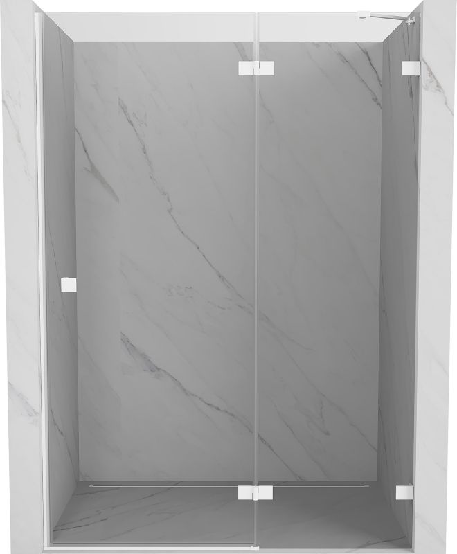 Drzwi prysznicowe uchylne Mexen Lunar białe 135x200 cm 834-135-000-20-00-P 1 szt.