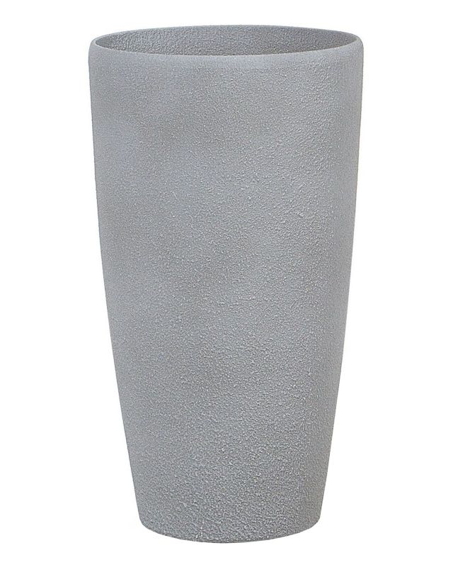 Doniczka okrągła 31 x 31 x 58 cm szara Abdera 1 szt.