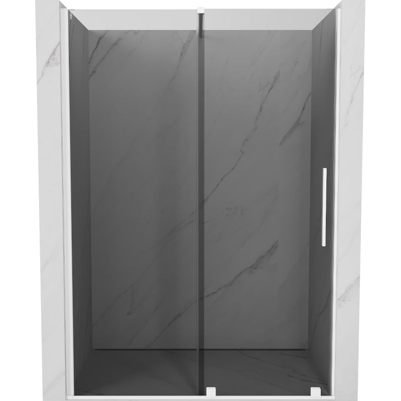 Drzwi prysznicowe rozsuwane Mexen Velar grafit biały 140 cm 1 szt.