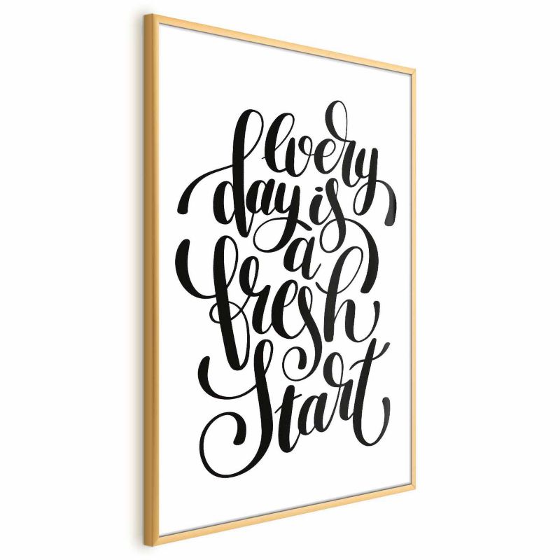 Plakat Artgeist Fresh start 29,7x42 cm z ramą złotą 1 szt