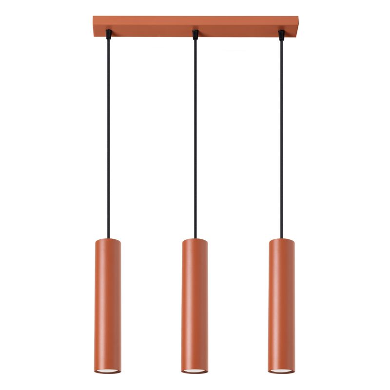 Lampa Wisząca Sollux Lighting LAGOS 3L ochra czerwona 1 szt.