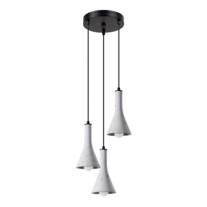 Lampa wisząca Sollux Lighting REA 3P beton 1 szt.