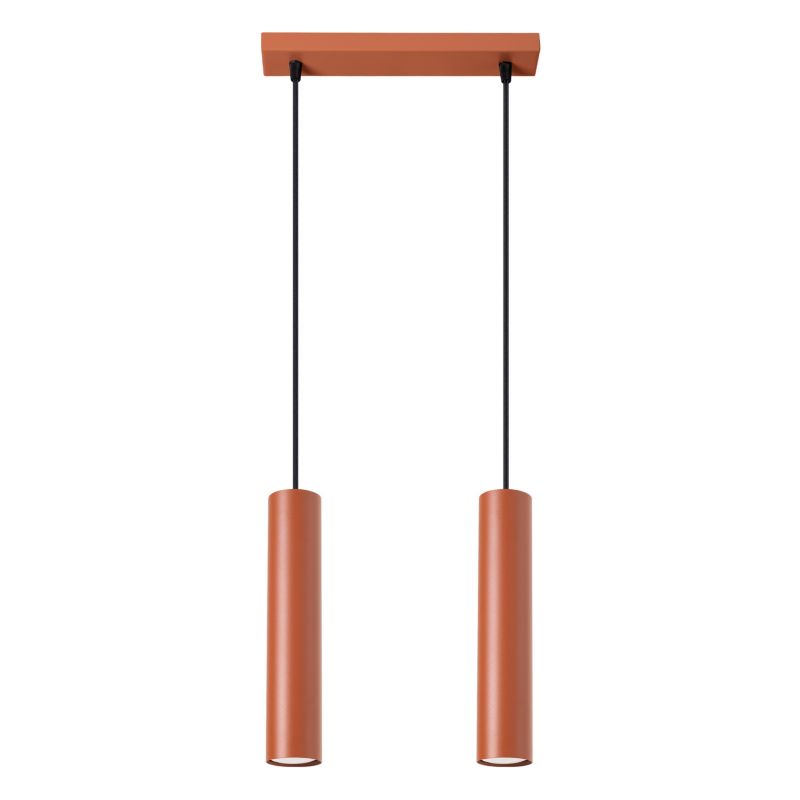 Lampa Wisząca Sollux Lighting LAGOS 2 ochra czerwona 1 szt.