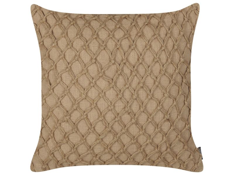 Poduszka dekoracyjna Collomia Boucle 45 x 45 cm Geometryczny Beżowy 1 szt.