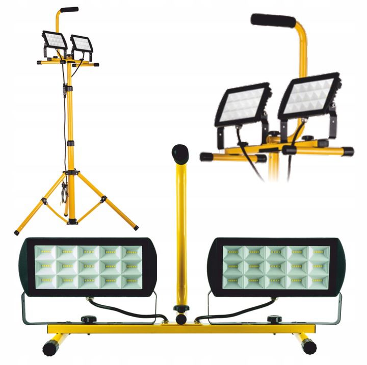 Naświetlacz LED Germina 2x65W na statywie 2w1 1kpl.
