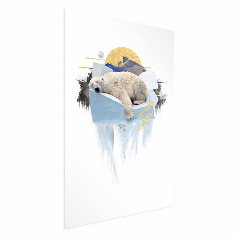 Plakat Artgeist Niedźwiedź polarny 60x90 cm bez ramy 1 szt