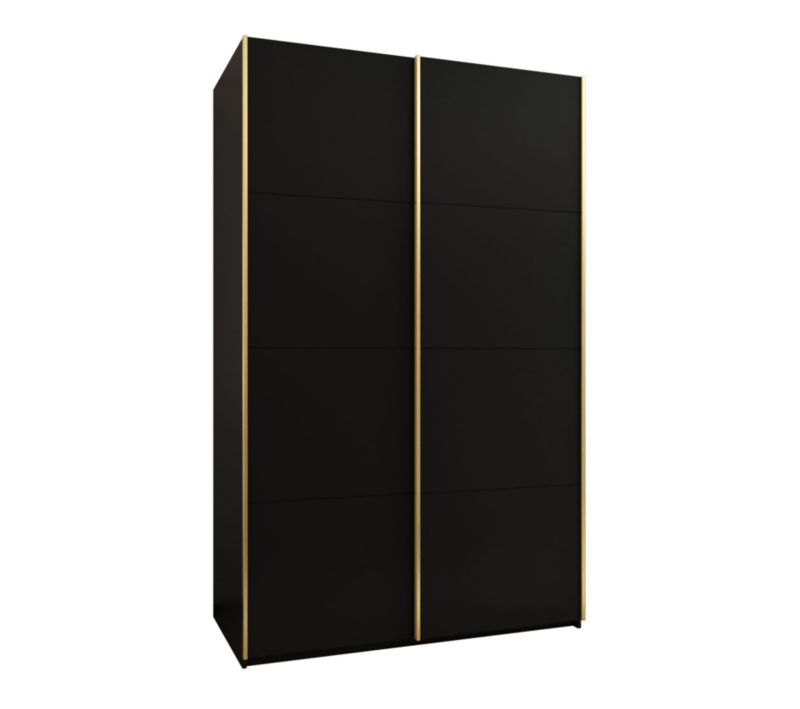 Szafa przesuwna Abiks LUX wysoka szer.150cm czarny/czarny/złoty 1szt.
