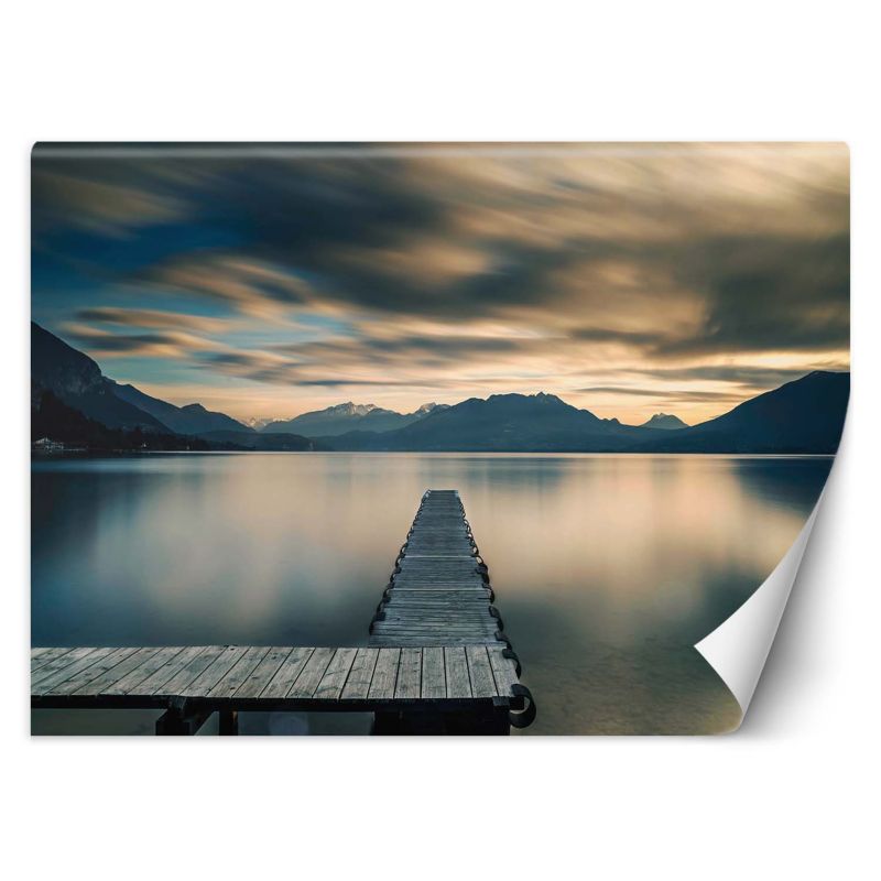 Fototapeta Feeby Drewniany pomost nad jeziorem 200x140 1 szt