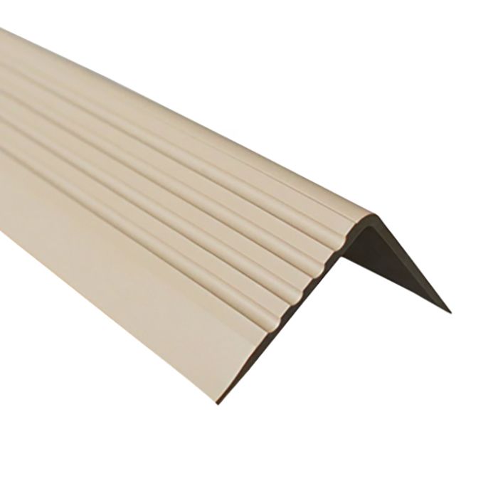 Profil schodowy PCV 52x40mm, QUEST, antypoślizgowy nosek schodowy, RGP, beż, 1.5m