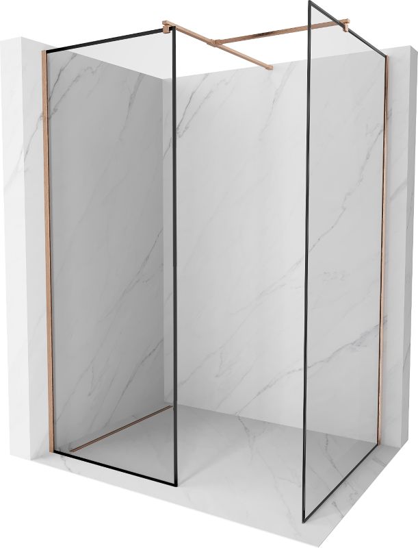 Ścianka prysznicowa walk-in Mexen Kioto czarny wzór 140x70 800-140-202-65-70-070 1 szt.