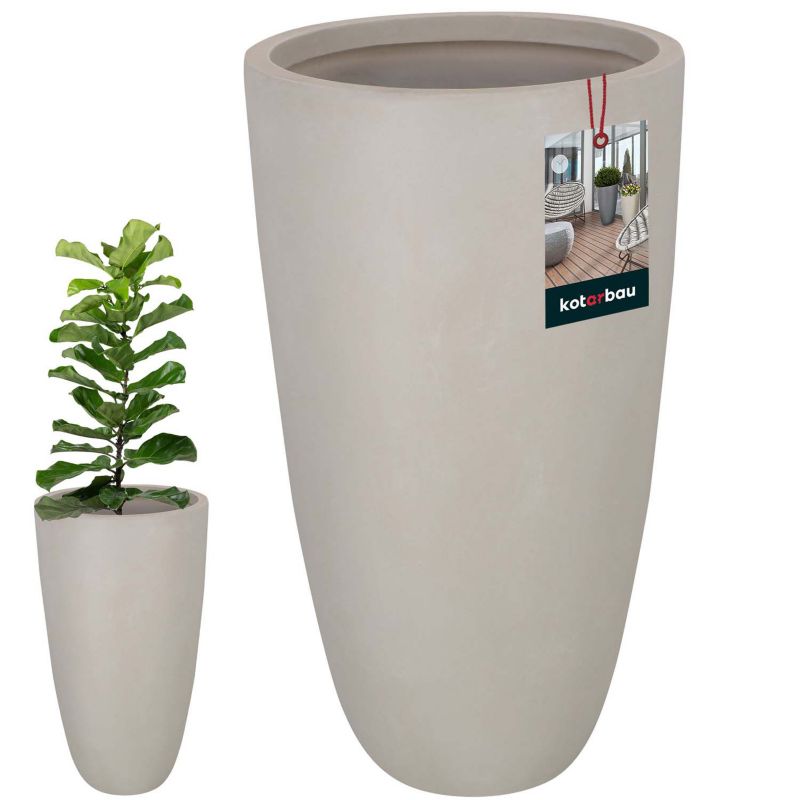 Doniczka włókno ceramiczne KOTARBAU beżowa 32x62 cm 1 szt.