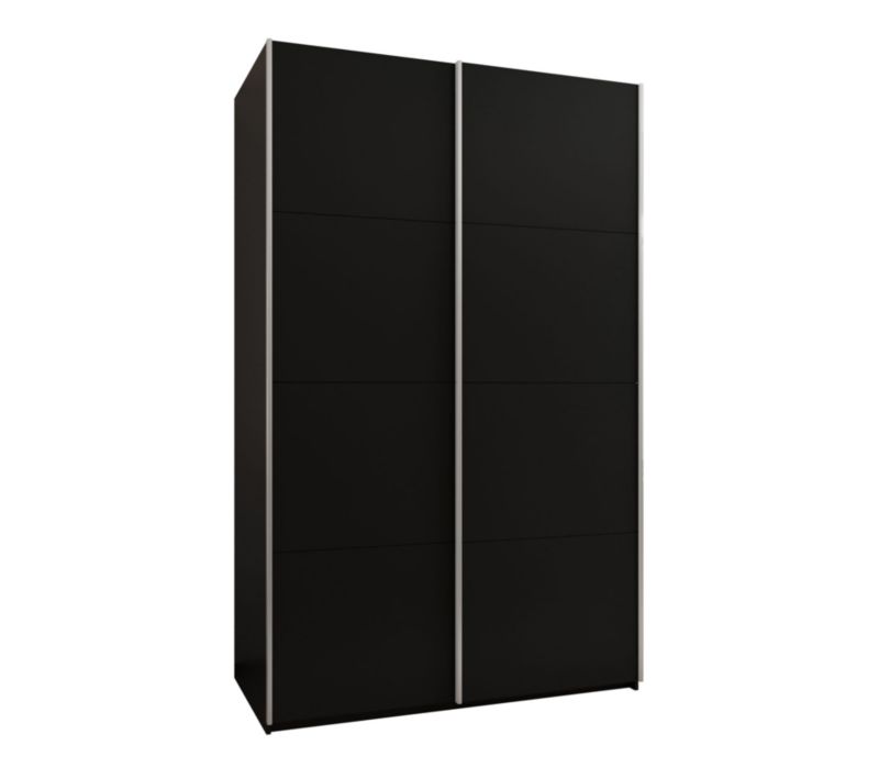 Szafa przesuwna Abiks LUX wysoka szer.150cm czarny/czarny/srebrny 1szt.