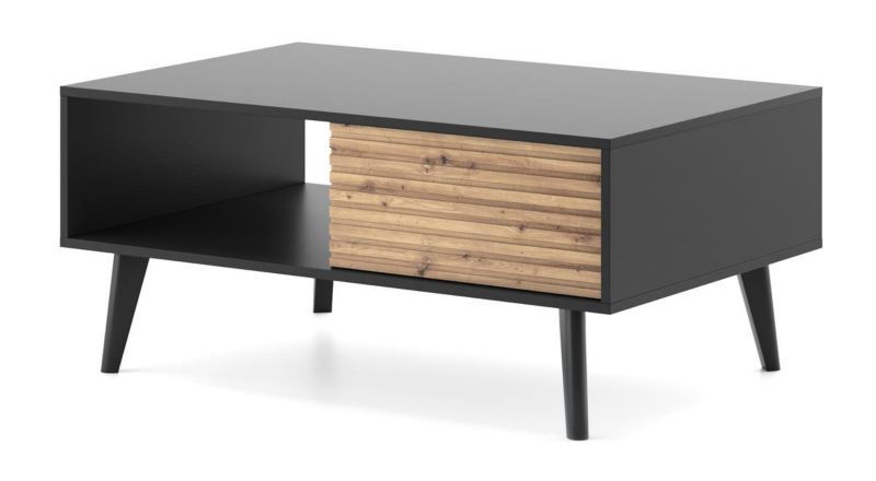 Stolik kawowy L104 Bettso Willow do salonu czarny dąb artisan 1szt.