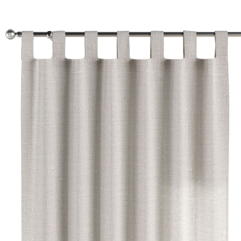 Zasłona na szelkach Dekoria 130x260 cm Linen śmietankowy biały 1 szt.
