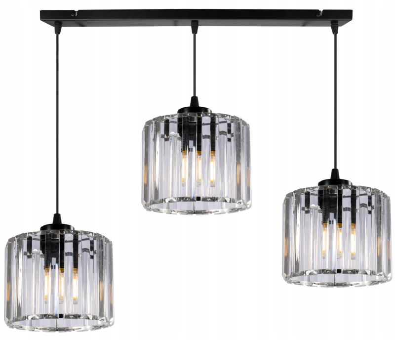 Lampa sufitowa Light Home LH Holdi 3x E27 60W klosz bezbarwne szkło 1szt.