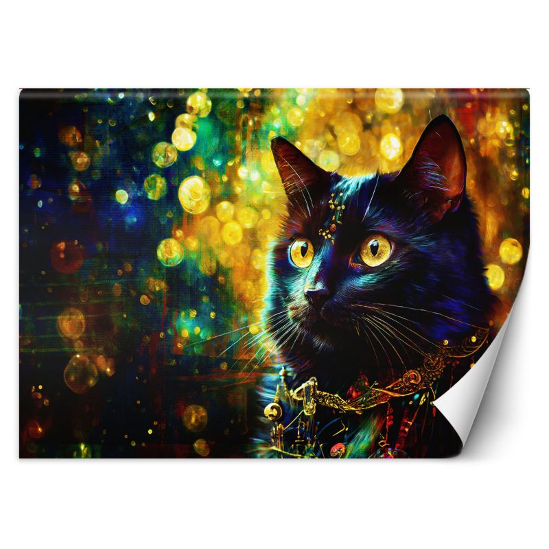 Fototapeta Feeby Czarny Kot Abstrakcja 200x140 1 szt