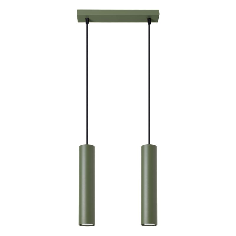Lampa Wisząca Sollux Lighting LAGOS 2 zielona oliwka 1 szt.