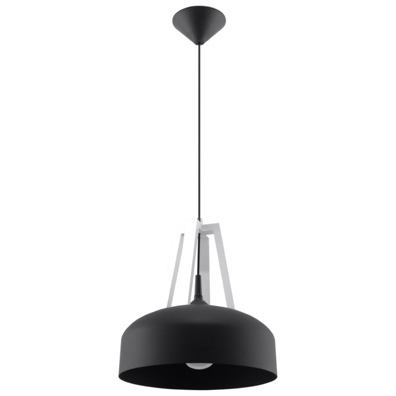 Lampa wisząca Sollux Lighting CASCO czarna/biała 1 szt.